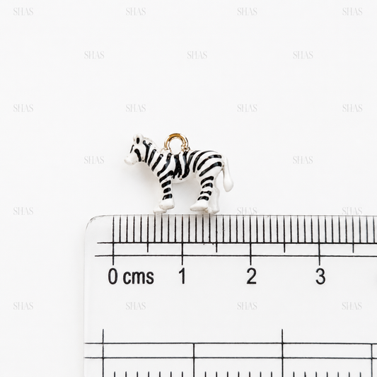 PC04X Zebra 3D Enamel Charm ( 1 pc ) Premium Collectible