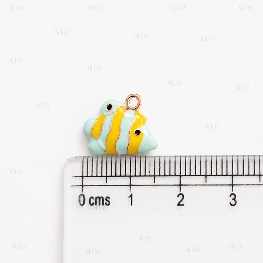 PC05B Cute FIsh 3D Enamel Charm ( 1 pc ) Premium Collectible | Anti tarnish