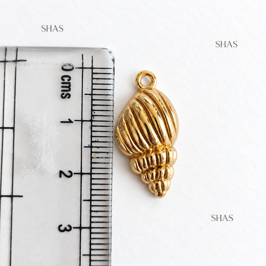 SC20V Sea Conch Shell Charm ( 1 pc ) PVD Plated