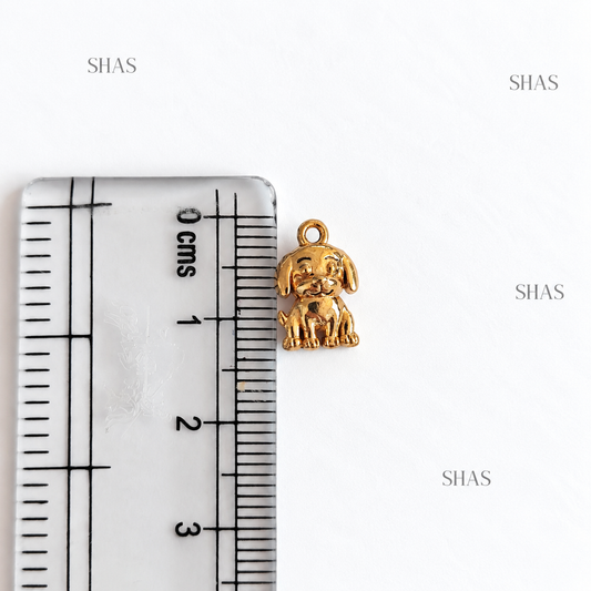 SC20Q Cute Puppy Charm ( 1 pc ) PVD Plated