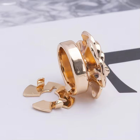 BBB 320 (g) Black Rose Gold Cufflink Button Cabochon ( 1 pc ) Anti tarnish ( 22 mm )