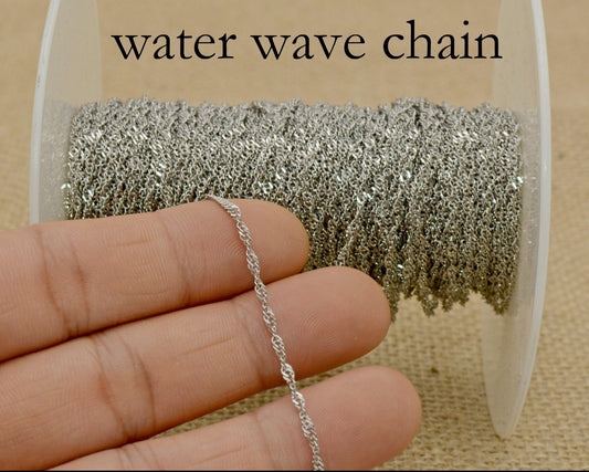 CN 120 Stainless steel waterwave chain - Anti tarnish