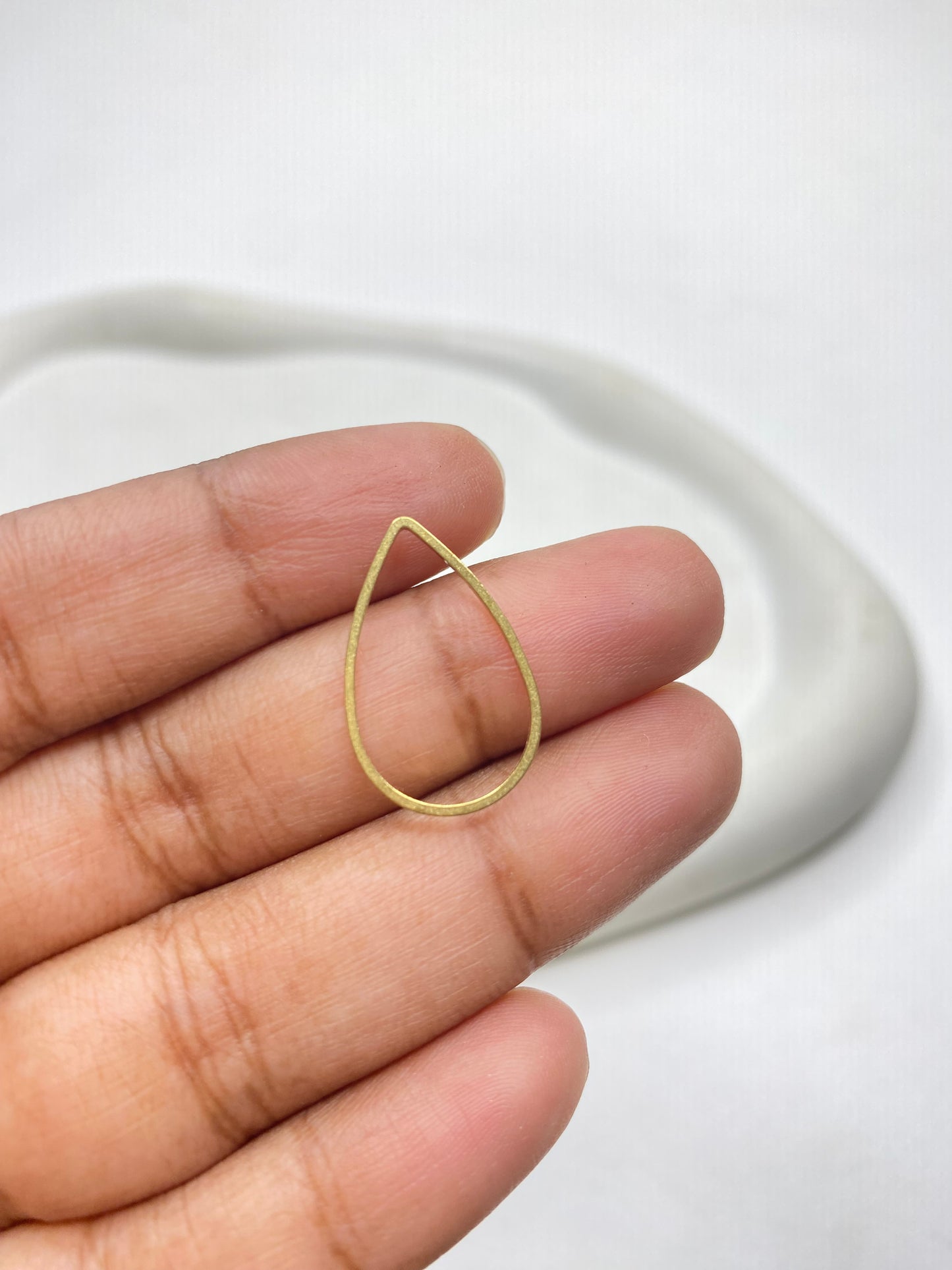 SS 2950 Teardrop Hollow Brass Charm ( 1 pc ) ( 22:14 mm )