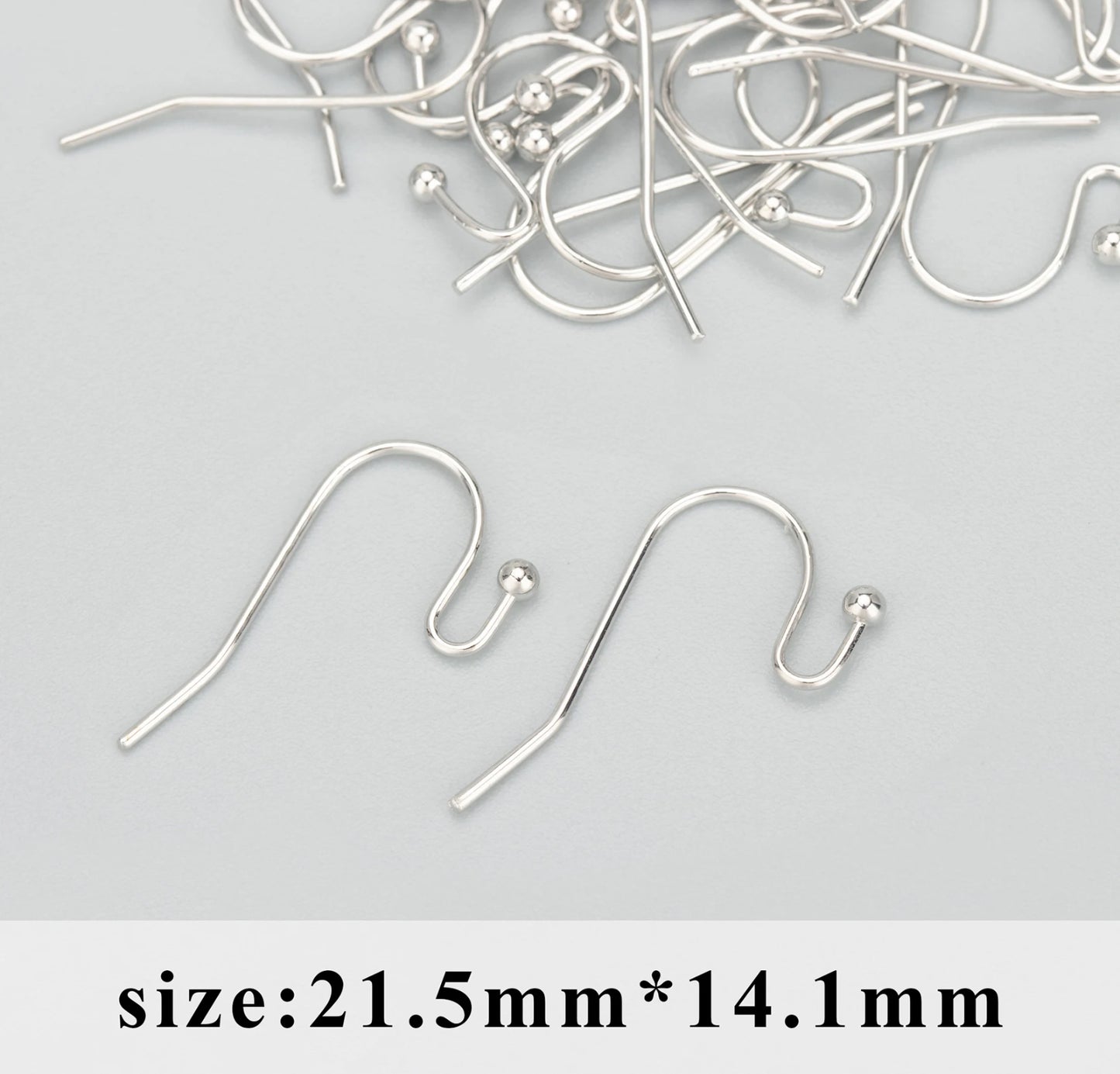 SS 979 Silver plated hooks ( 2 pc ) Anti tanish