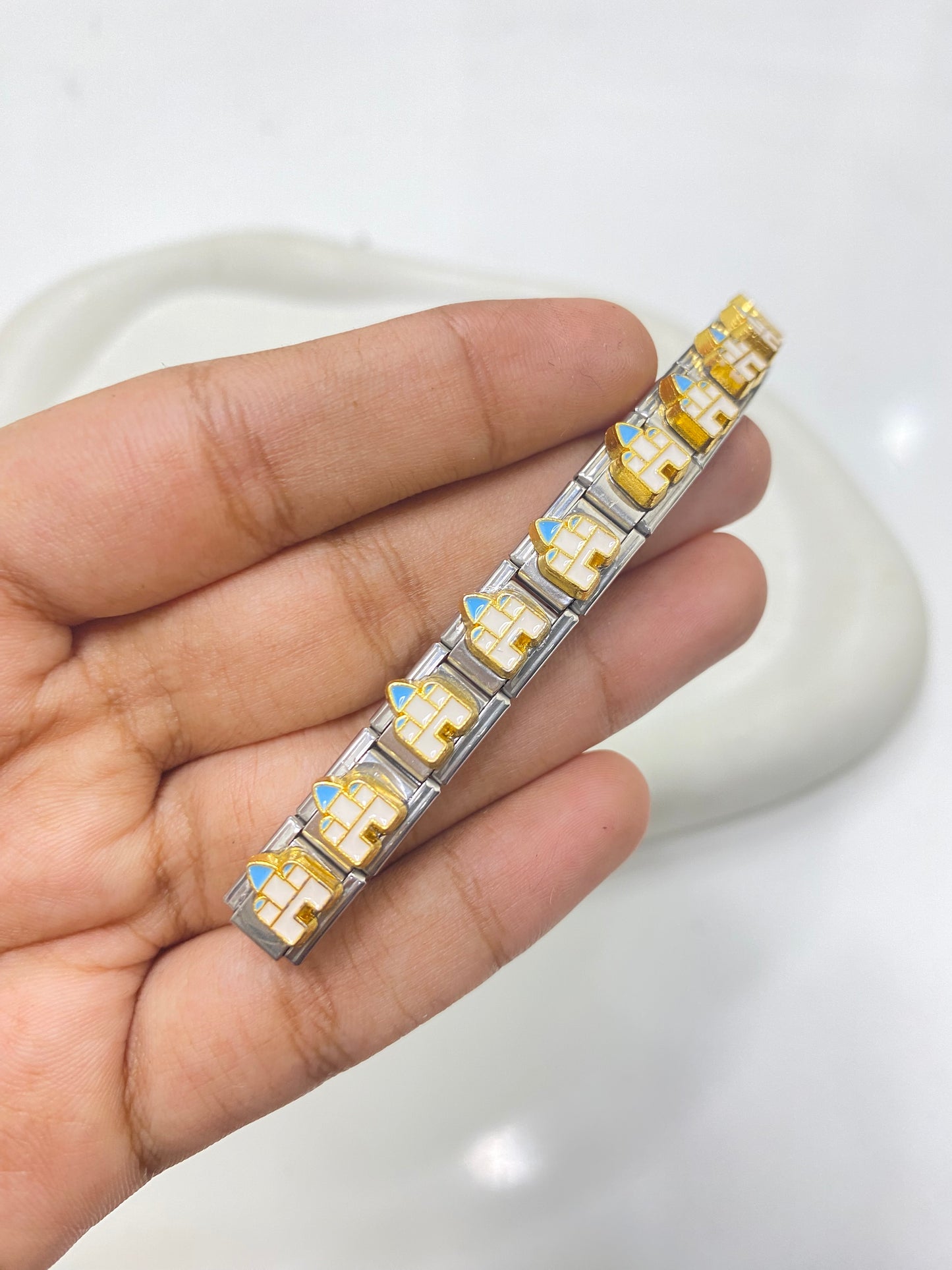 IC 30 Disney House Italian charm bracelet - stainless steel ( 1 pc ) Anti tarnish