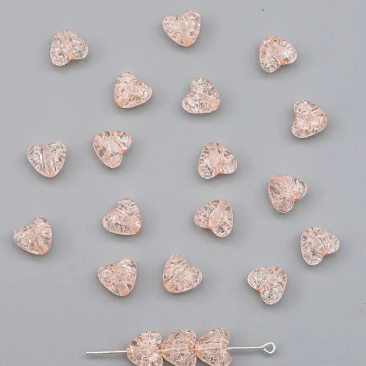 BBB 194 (E) orange perforated heart ( 1 pc )