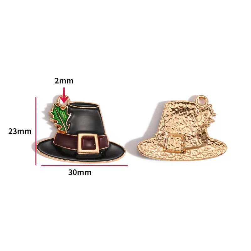 BBB 416 (e) Hat Enamel Charm ( 1 pc ) High Quality Shine