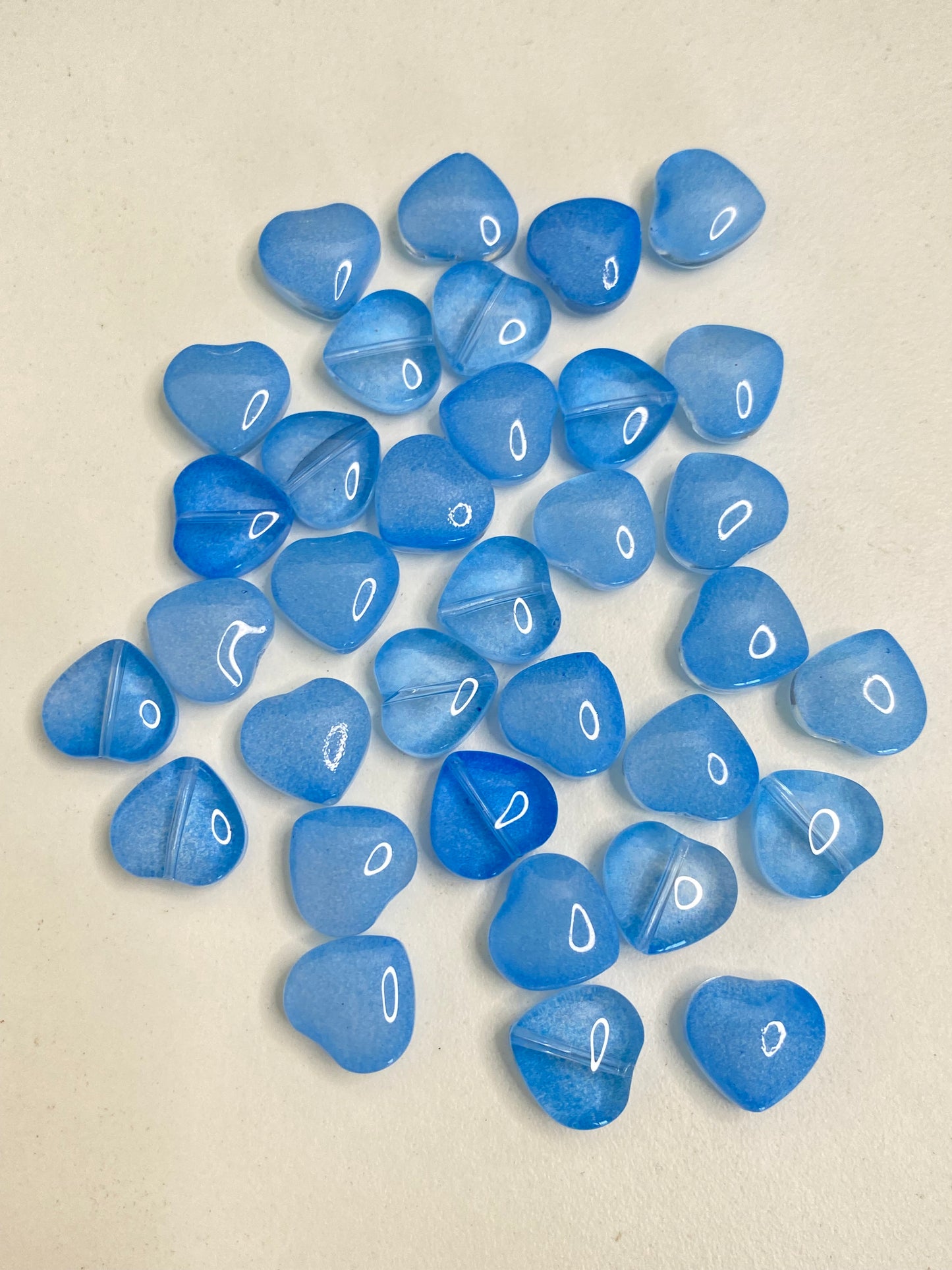 BBB 225 (h) Sky Blue Heart Crystal glass bead ( 1 pc ) ( 8 mm )