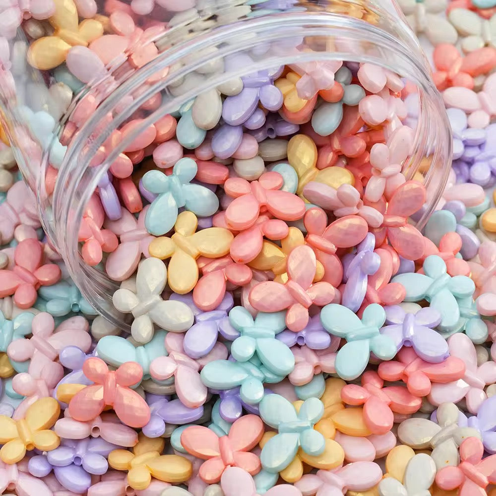 BBB 026 Butterfly luminous Acrylic bead ( 1 pc )