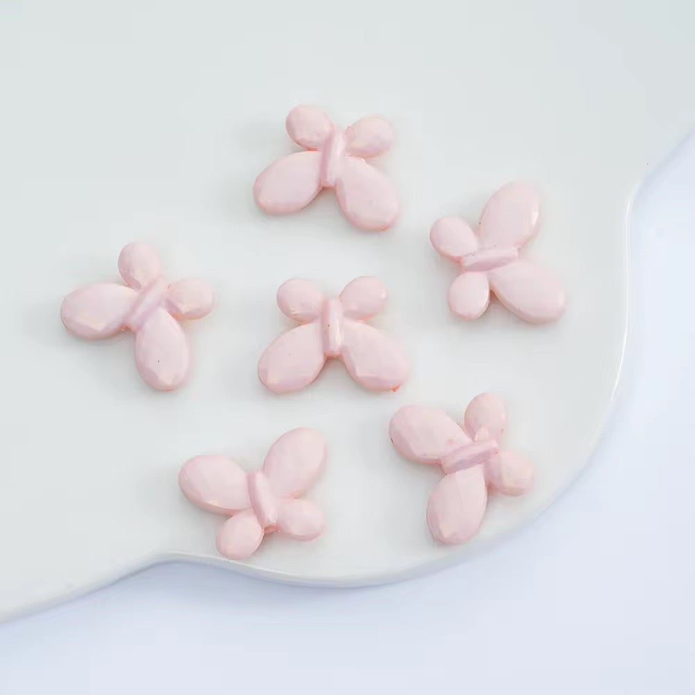 BBB 026 Butterfly luminous Acrylic bead ( 1 pc )