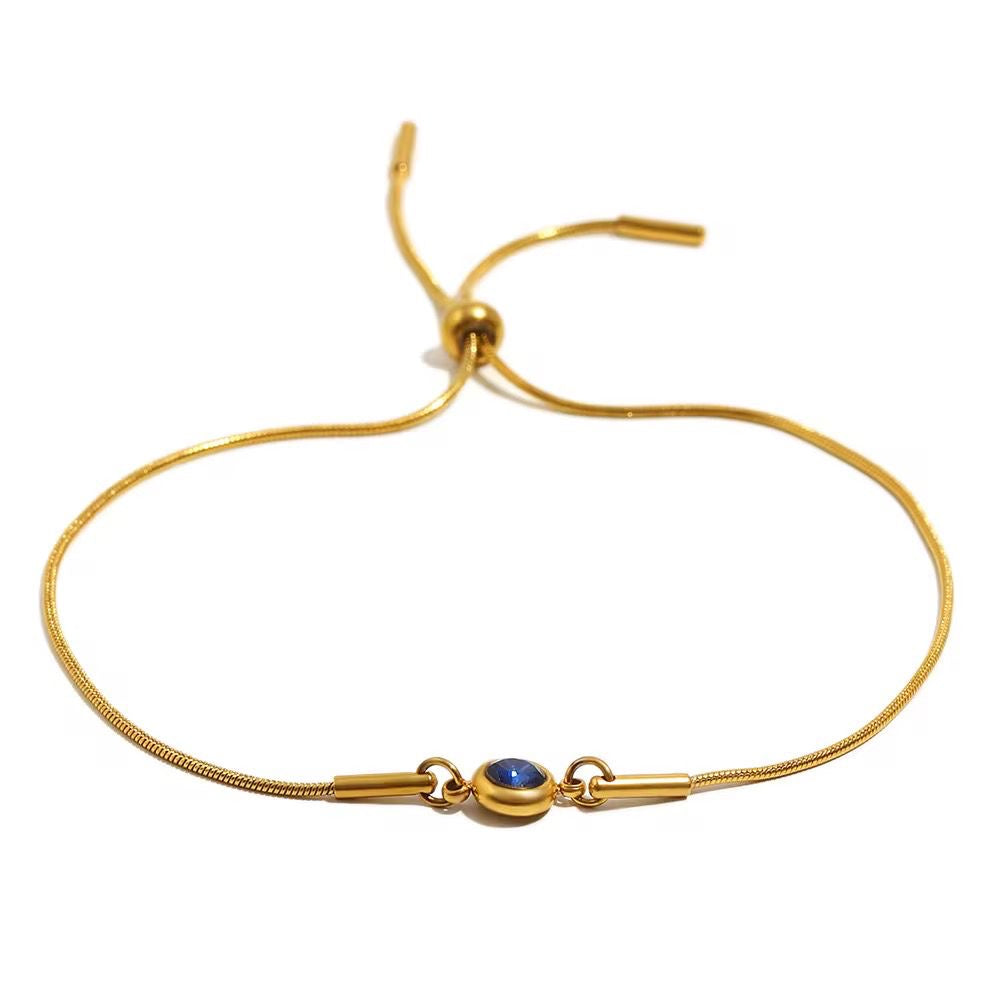 SJ 962 Zircon dainty Bracelet - Premium jewellery- 18k Gold PVD plated stainless steel - Anti tarnish