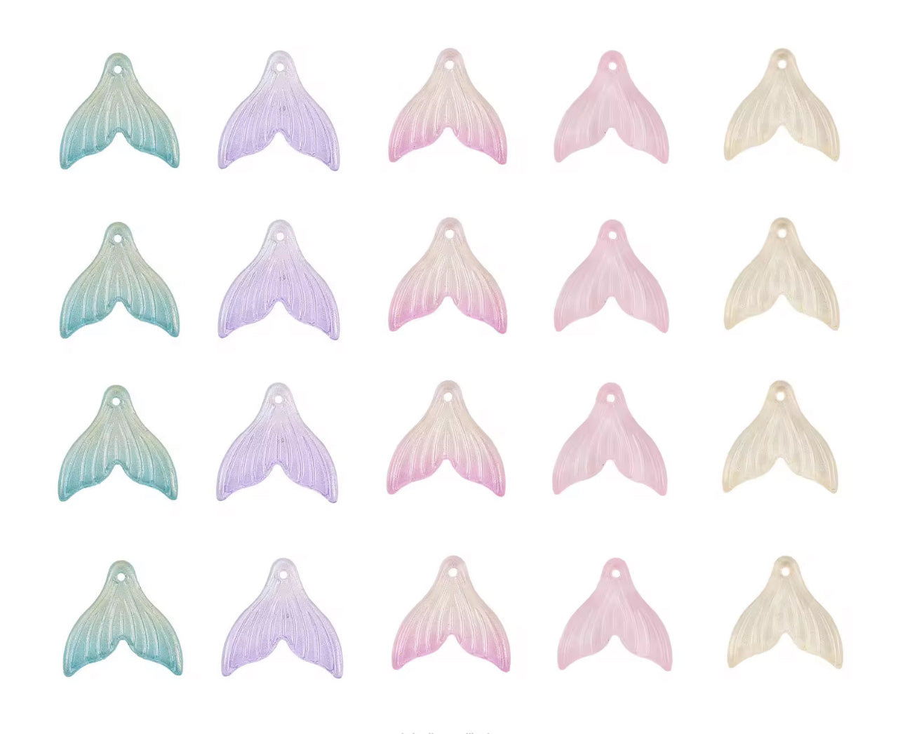 BBB 100 Colourful Whale fin Crystal glass beads ( 1 pc ) ( 10:12 mm )