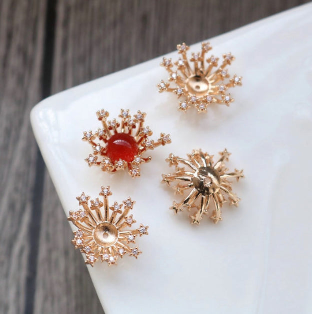 SS 431 RED ZIRCON PENDENT CRYSTAL