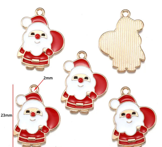 EC08L Christmas theme enamel charm ( 1 pc )