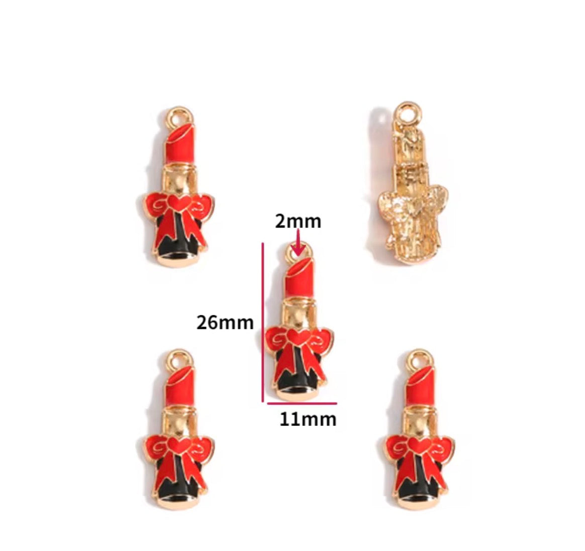 BBB 401 (a) Lipstick Enamel Charm ( 1 pc ) High Quality Shine