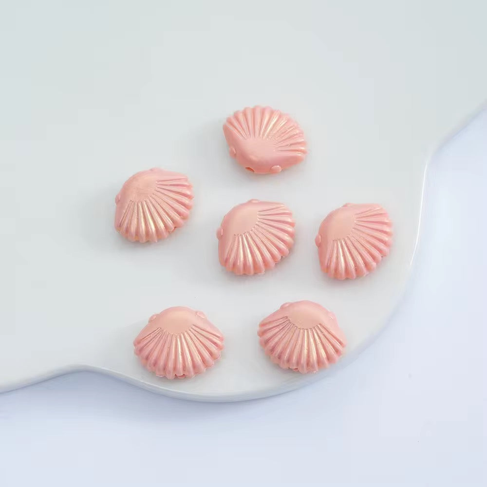 BBB 027 Shell luminous Acrylic bead ( 1 pc )