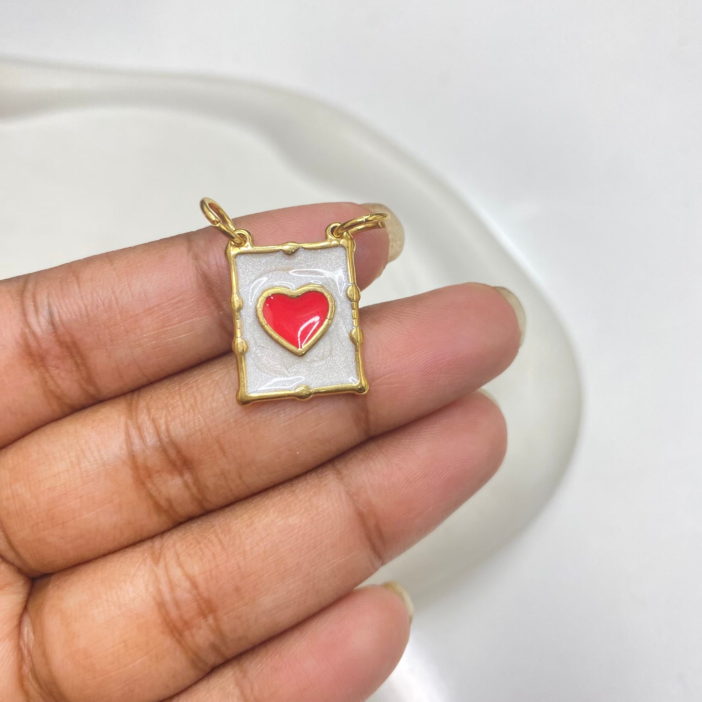 SS 1937 love letter Stainless steel charm ( 1 pc ) Anti tarnish