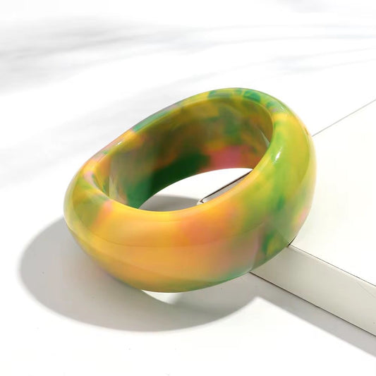 RJ 21 colourful Marble Chunky Irregular Bracelet ( 6.30 cm ) - Anti tarnish