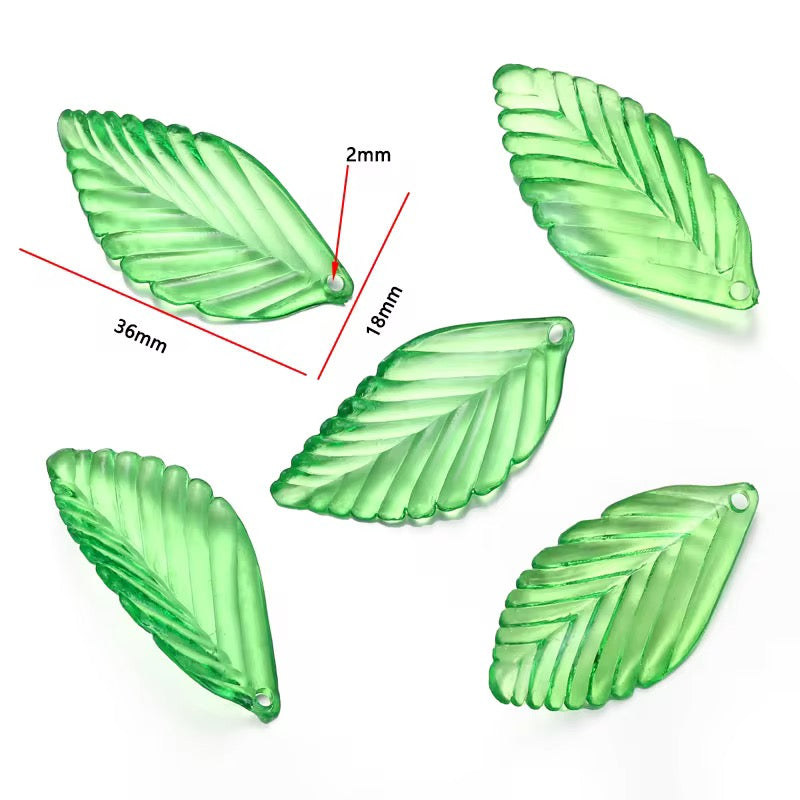 BBB 042 (h) Leaf Acrylic bead ( 1 pc )