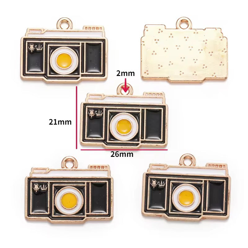 BBB 391 (a) Camera Enamel Charm ( 1 pc ) High Quality Shine