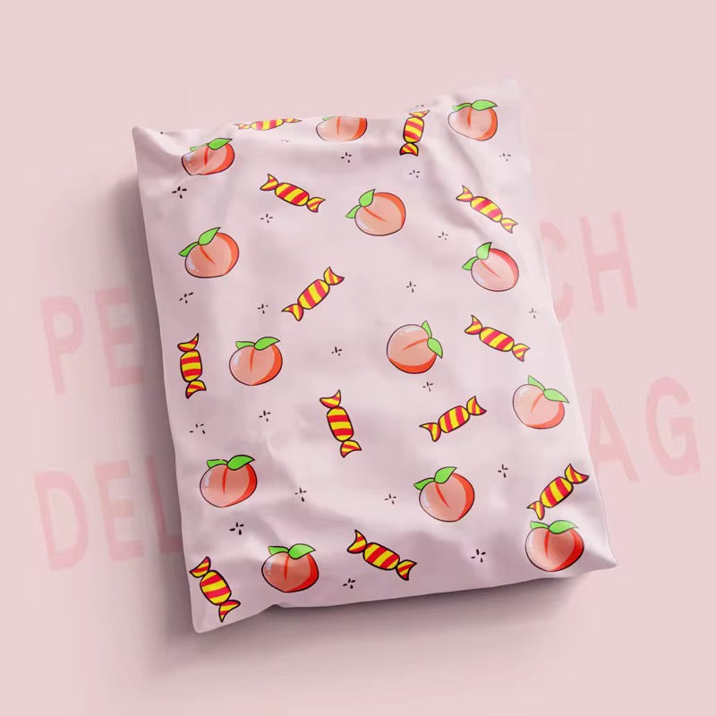 Peach Candy Poly Mailer Bag -  Waterproof & Double Sided - Designer Premium Packaging ( 10:13 inch )