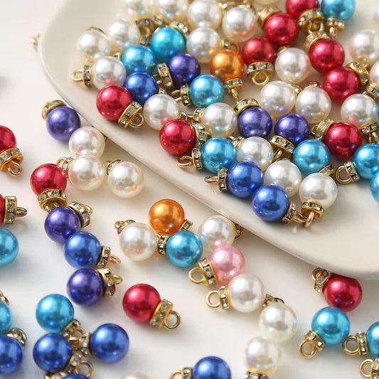 BBB 232 (L) Purple Pearl Shiny Bead Drop charm ( 1 pc ) UV Plated Acrylic ( 15:10 mm )