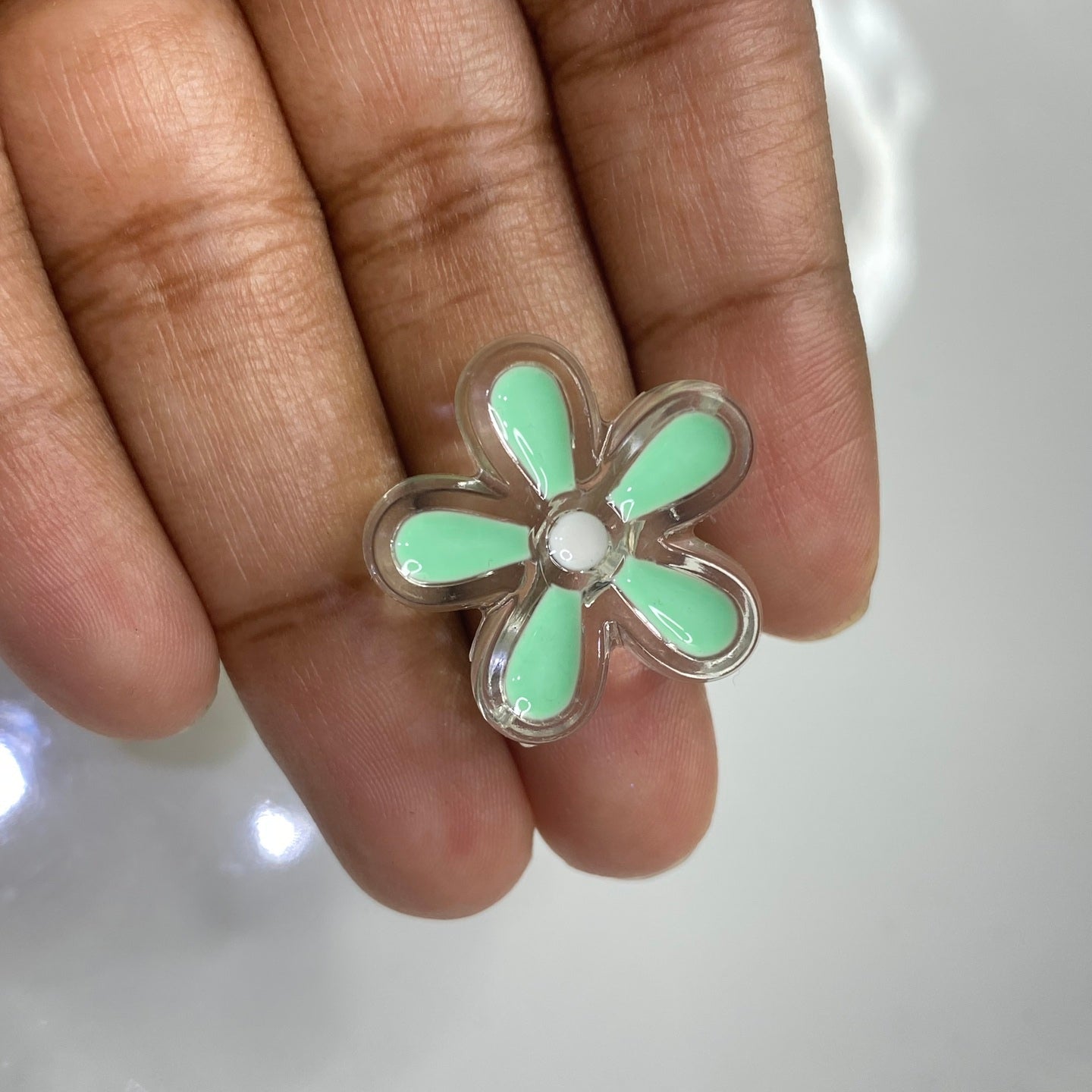BBB 190 (C) Green flower bead (1PC)