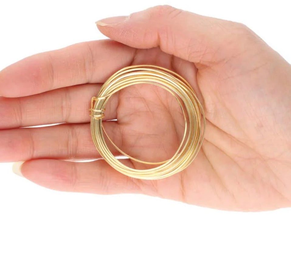Wire Elements Gold plated Wire ( 1 meter ) Anti tarnish ( Half Hard Wire )