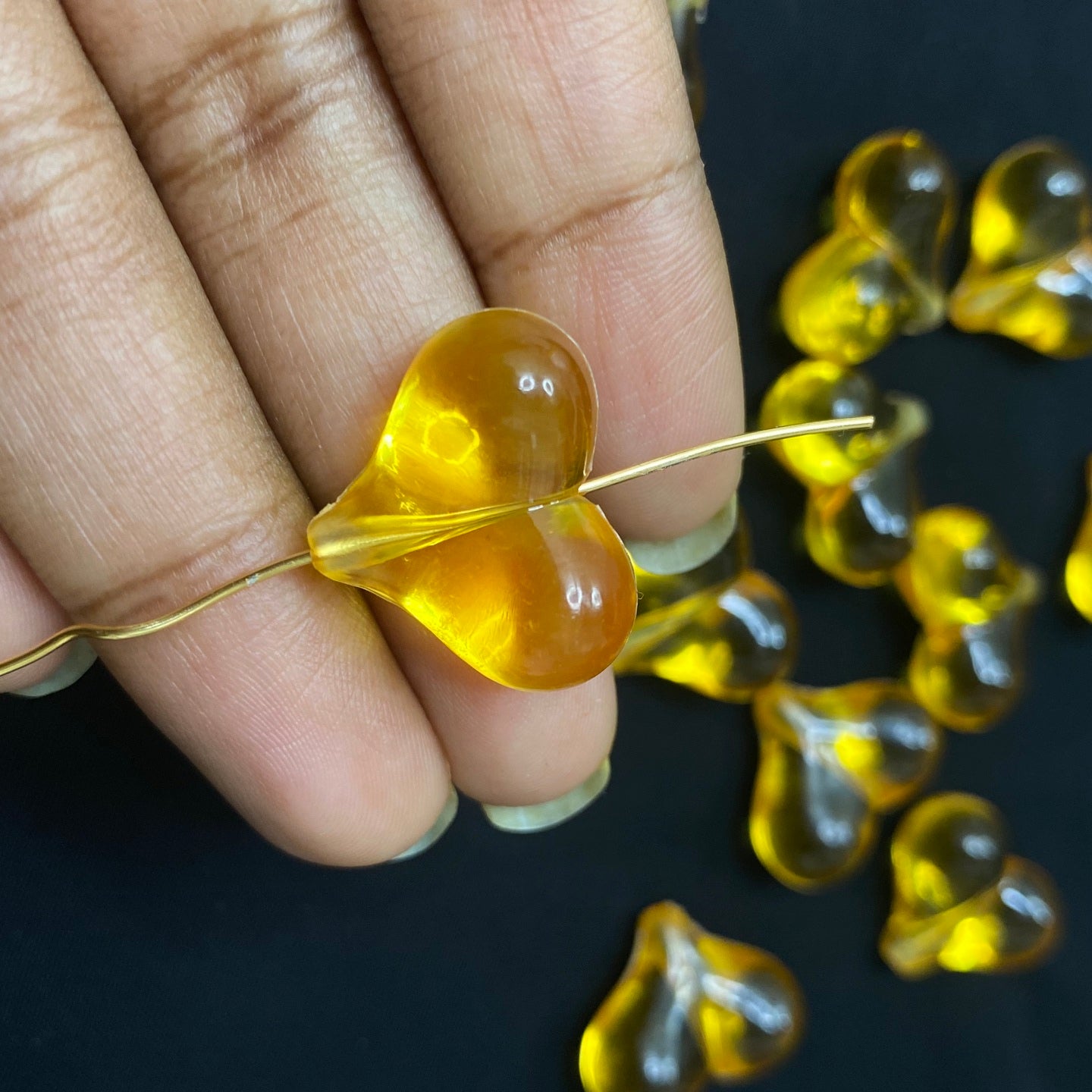 BBB 195 (E) orange heart Big (1PC)