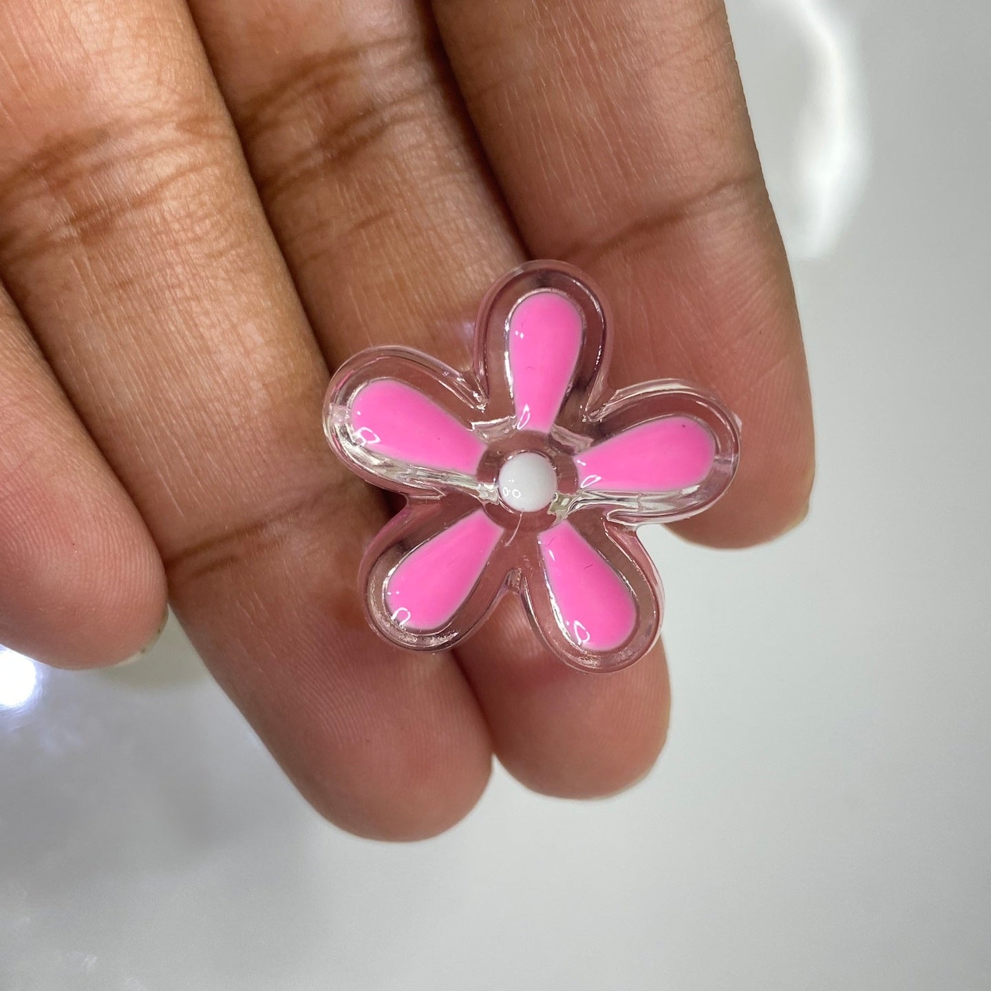 BBB 190 (C) Pink flower bead (1PC)