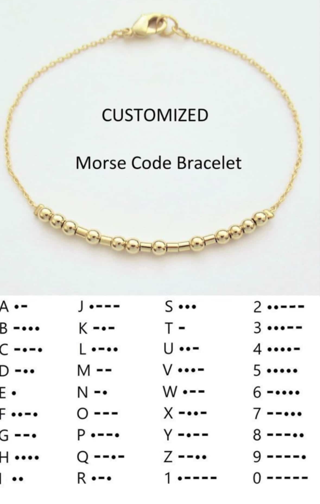 SS 2796 Morse code Spacer bead Gold plated ( 1 pc ) Anti tarnish