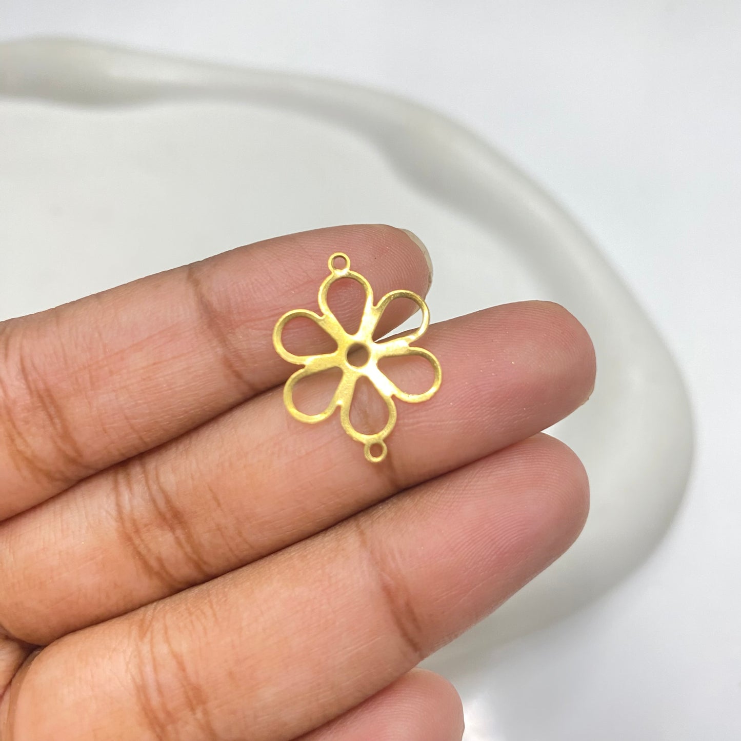 B 2320 flower connector charm ( 1 pc )