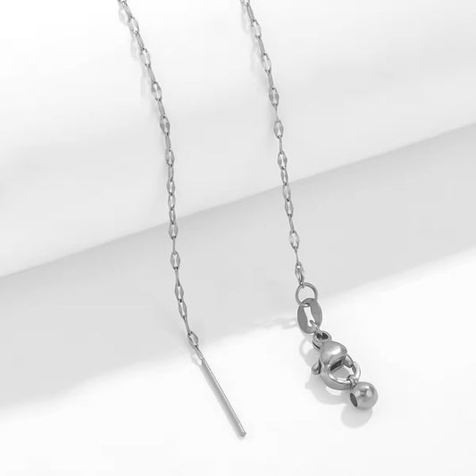 RC 31 Lip chain Stainless steel plated ready chain with needle end ( 1 pc ) Anti tarnish