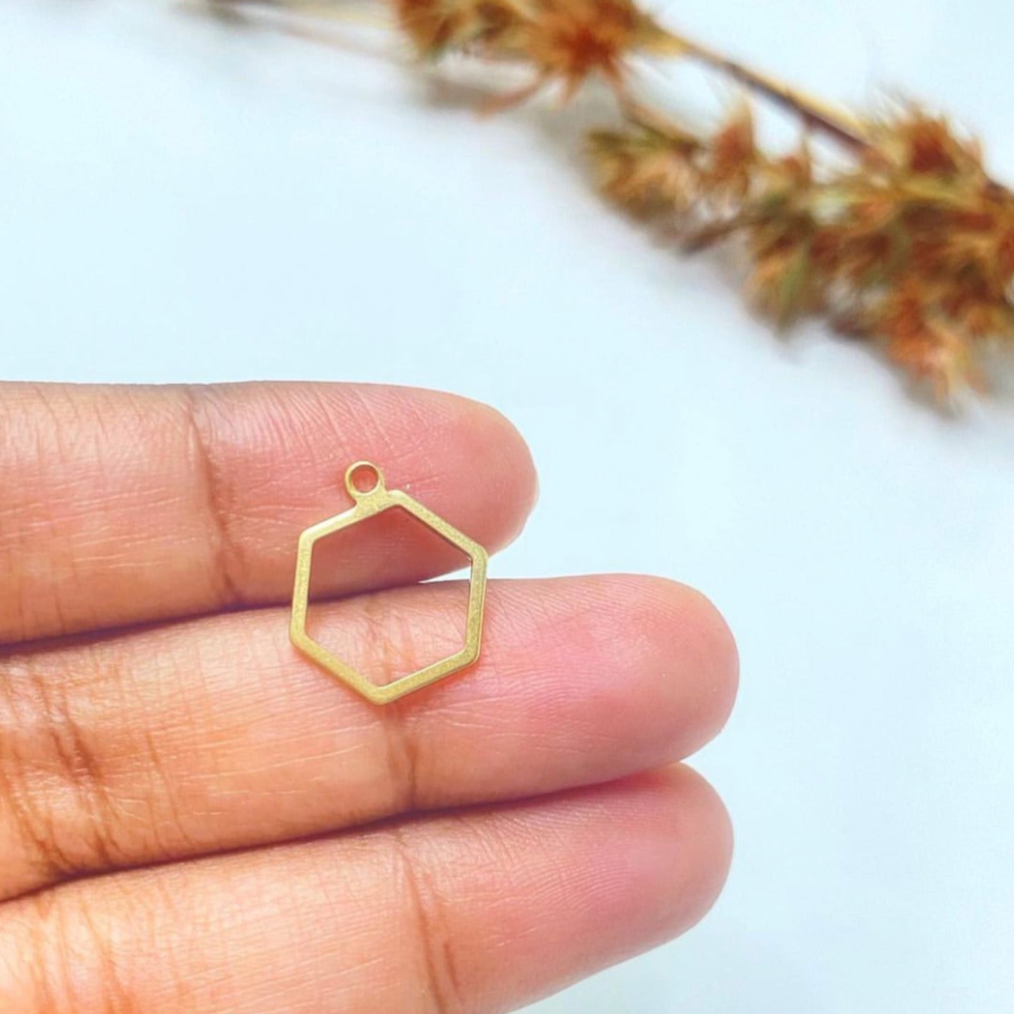 SS 314 Hexagon charm (1 pc )