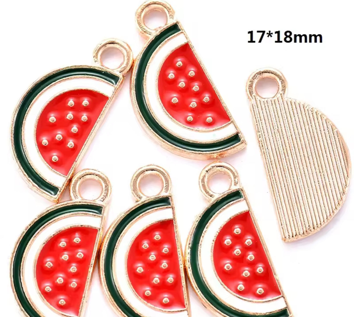 SS 2130 Watermelon Fruit enamel charm ( 1 pc ) High quality shine