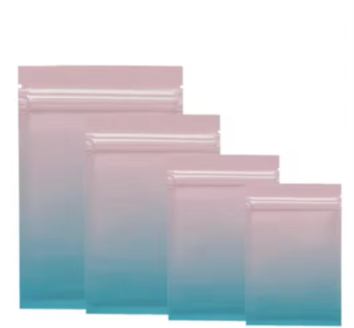 Glossy dual tone zip lock bag ( 1 pc )