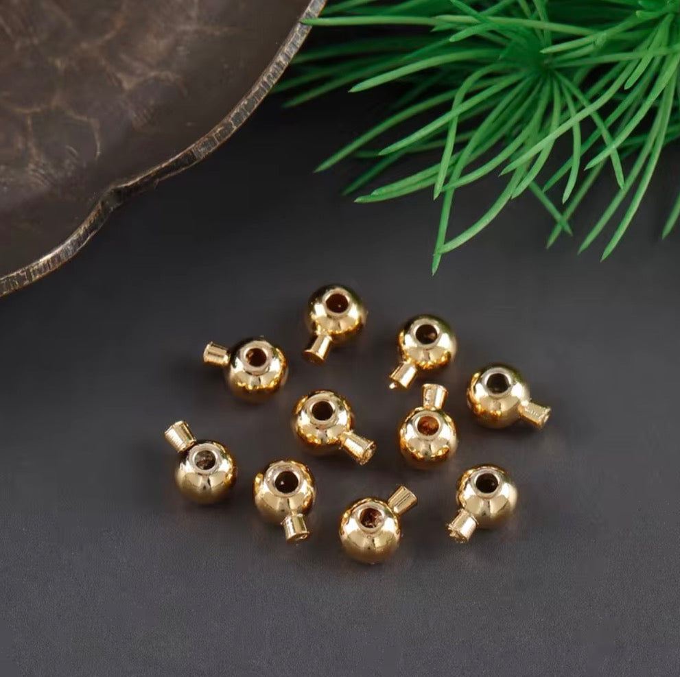 SS 3154 Chain End Locker crimp 18k Gold plated ( 1 pc ) Anti tarnish
