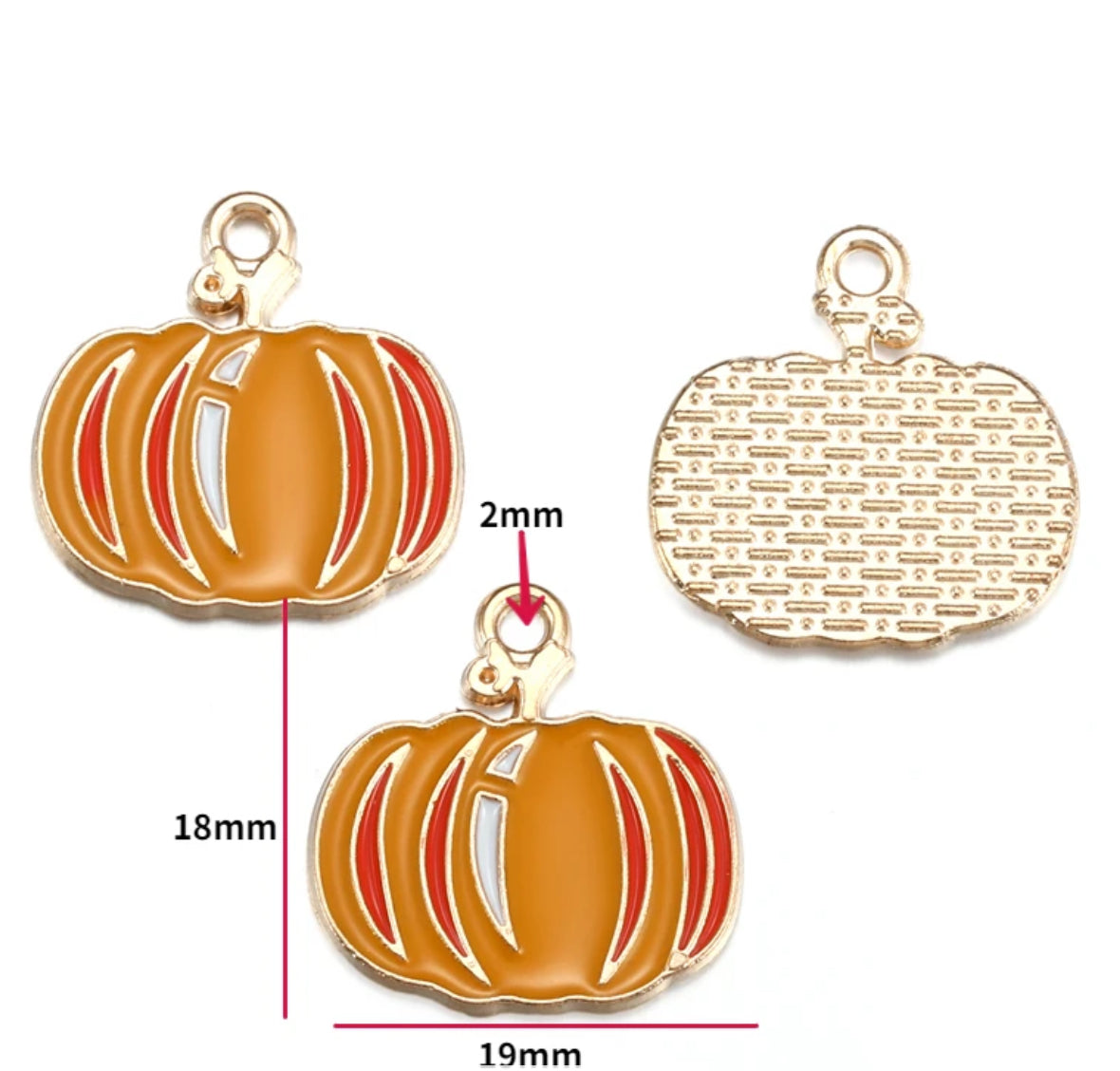 EC 1861 Pumpkin enamel charm ( 1 pc )