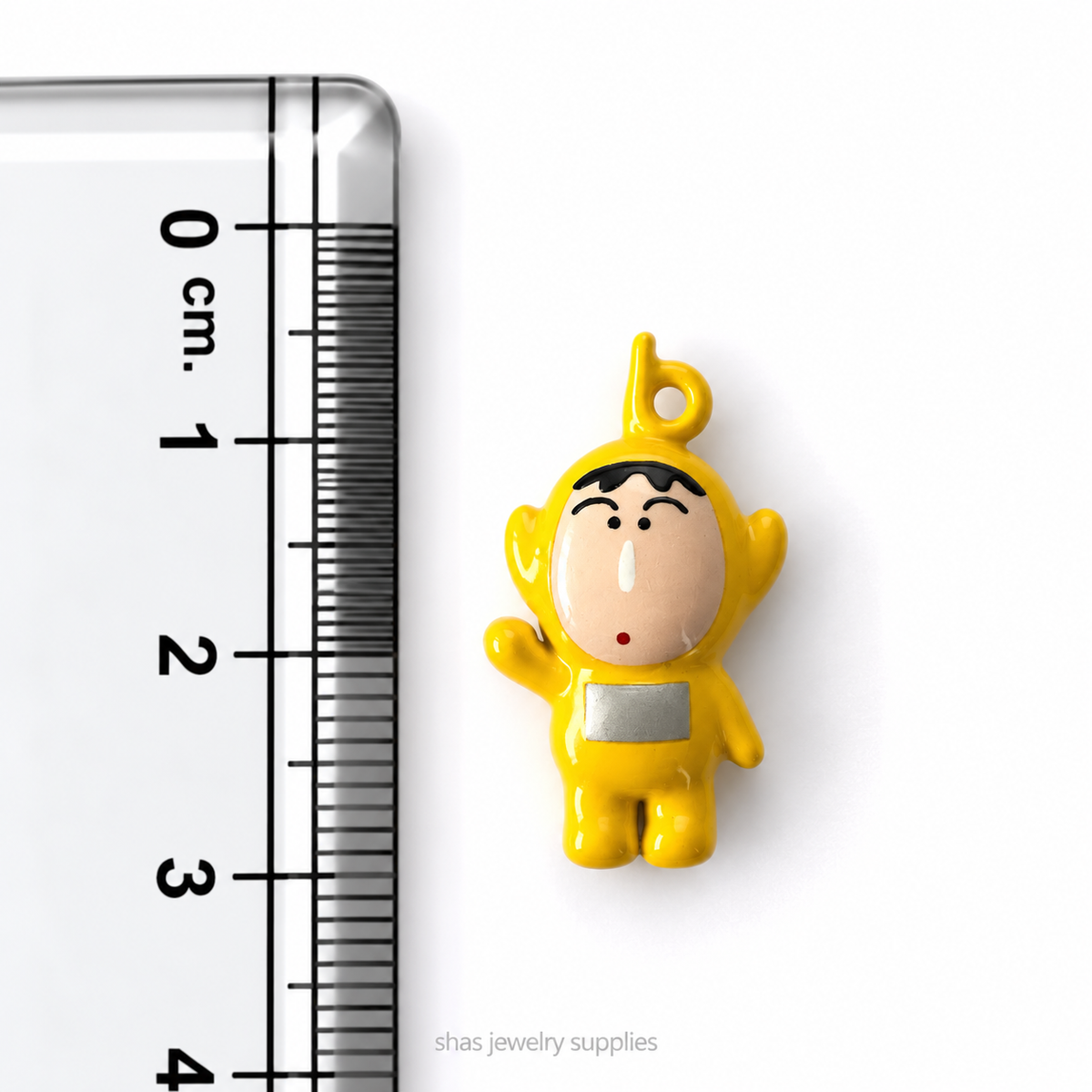 APC05A Cute Yellow Bo-chan 3D Charm ( 1 PC ) Premium Alloy Printed