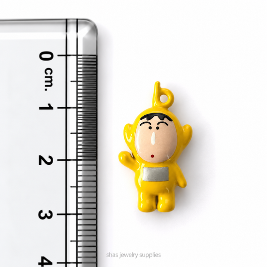 APC05A Cute Yellow Bo-chan 3D Charm ( 1 PC ) Premium Alloy Printed