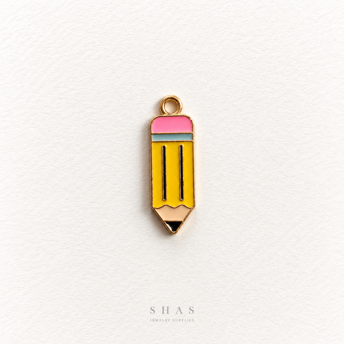 EC09P Pencil Enamel Charm ( 1 pc ) High Quality Shine