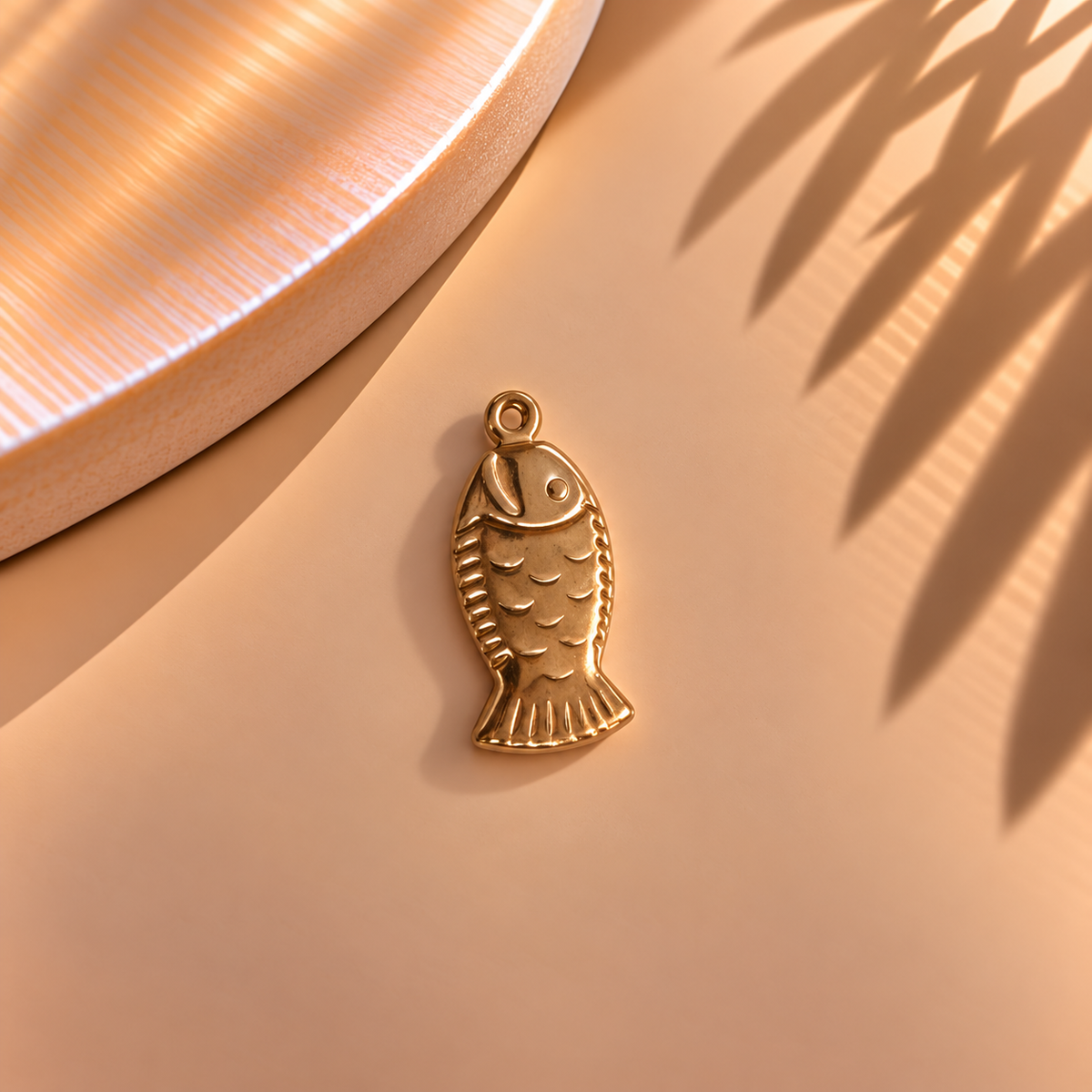SC23A Goldfish Charm Gold ( 1 pc ) PVD Plated