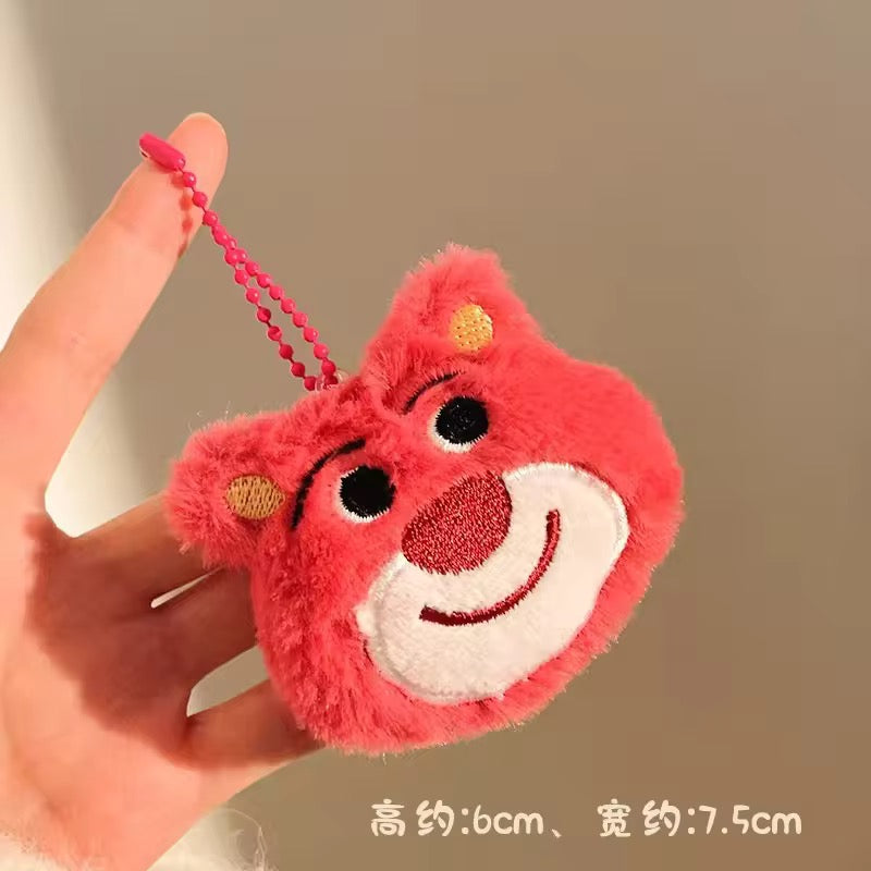 PK 129 Pink Bear 3D Plush Toy Keychain ( 1 pc ) Imported Premium Quality