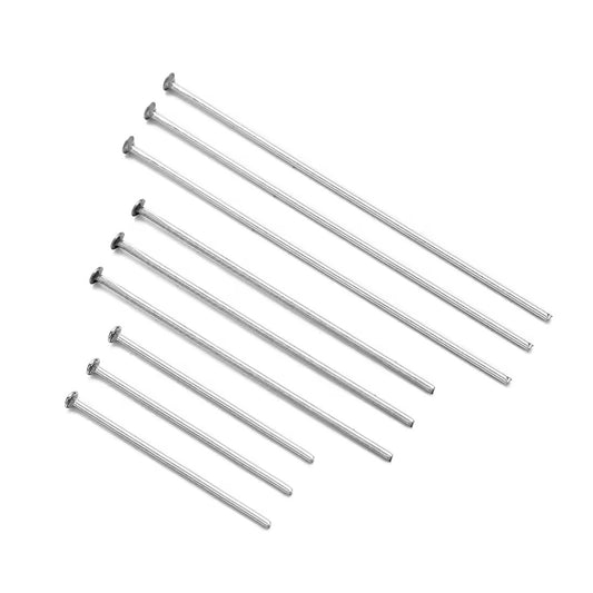 Silver plated Head pin ( 1 pc ) anti tarnish