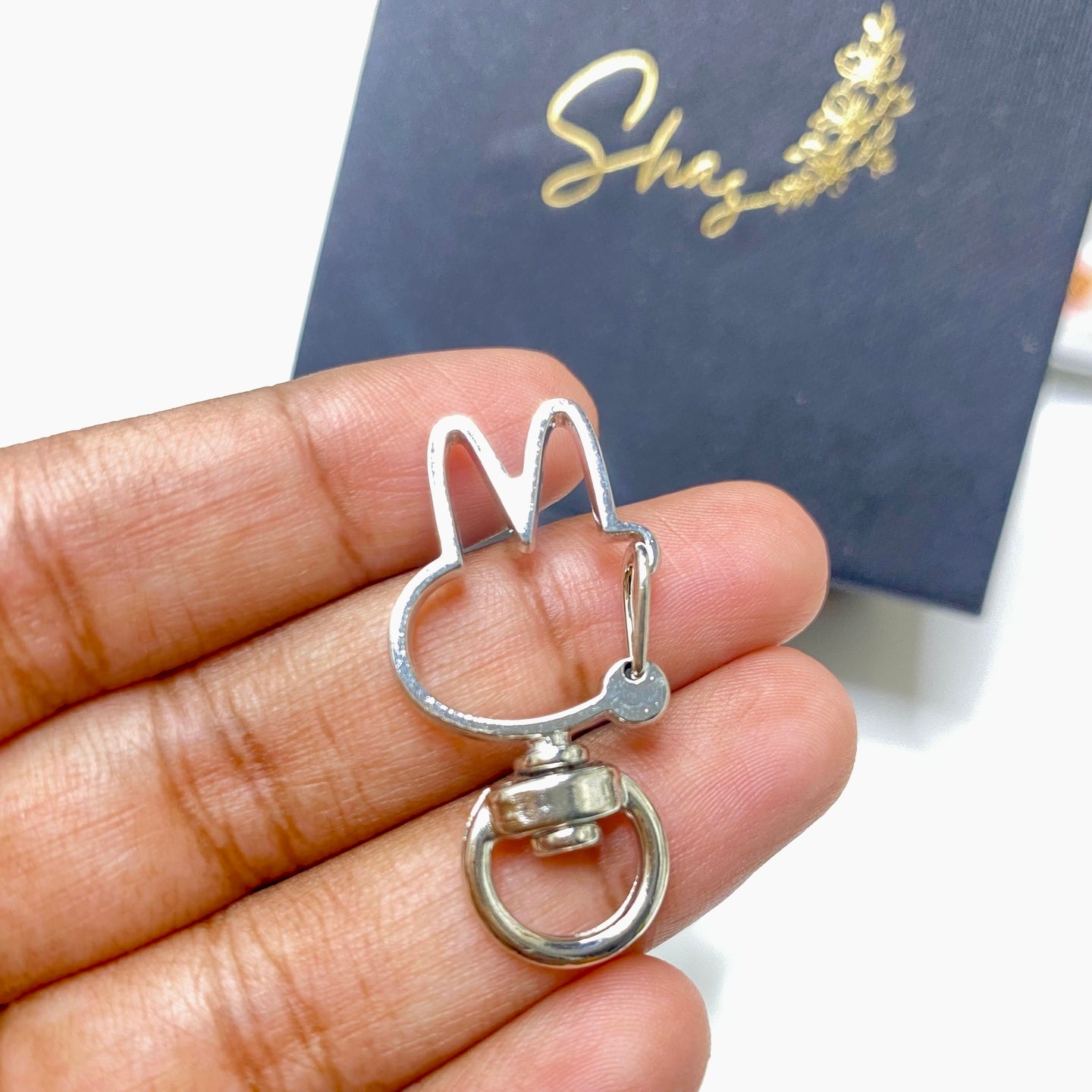 BBB 261 (d) Silver Rabbit keychain clasp ( 1 pc ) High quality