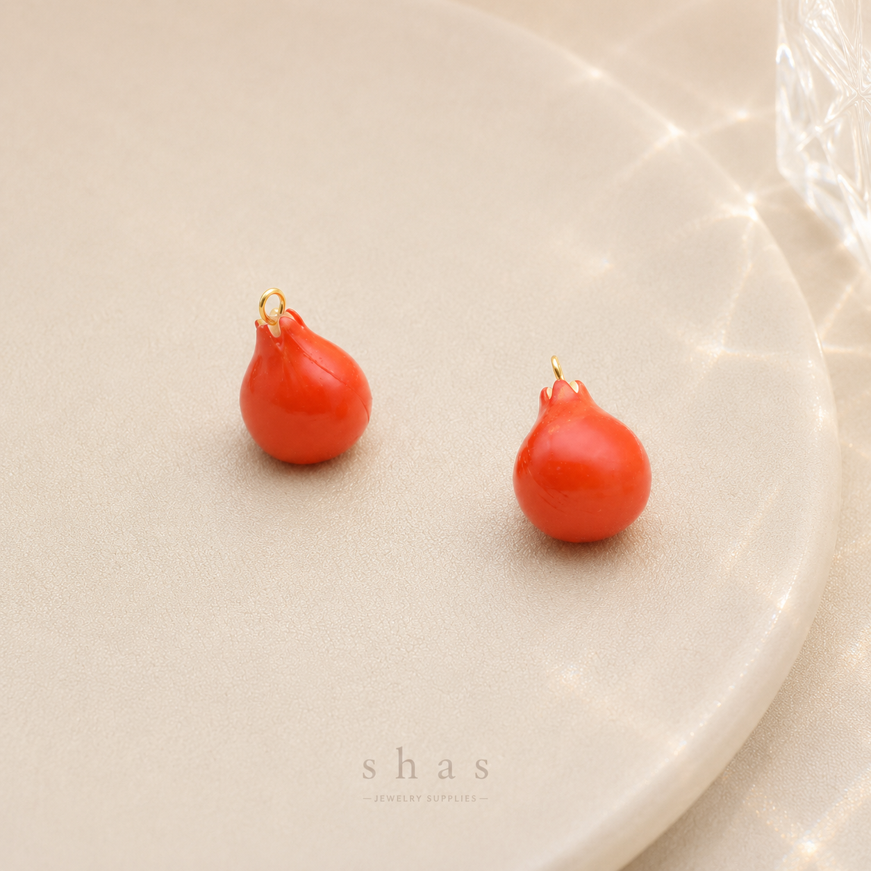 GPC15F Pomegranate Fruit charm ( 1 pc ) Anti tarnish