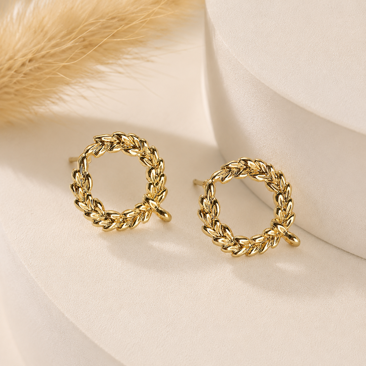 SS 3217 Floral Stud 18k gold plated( 2 pc ) Anti tarnish