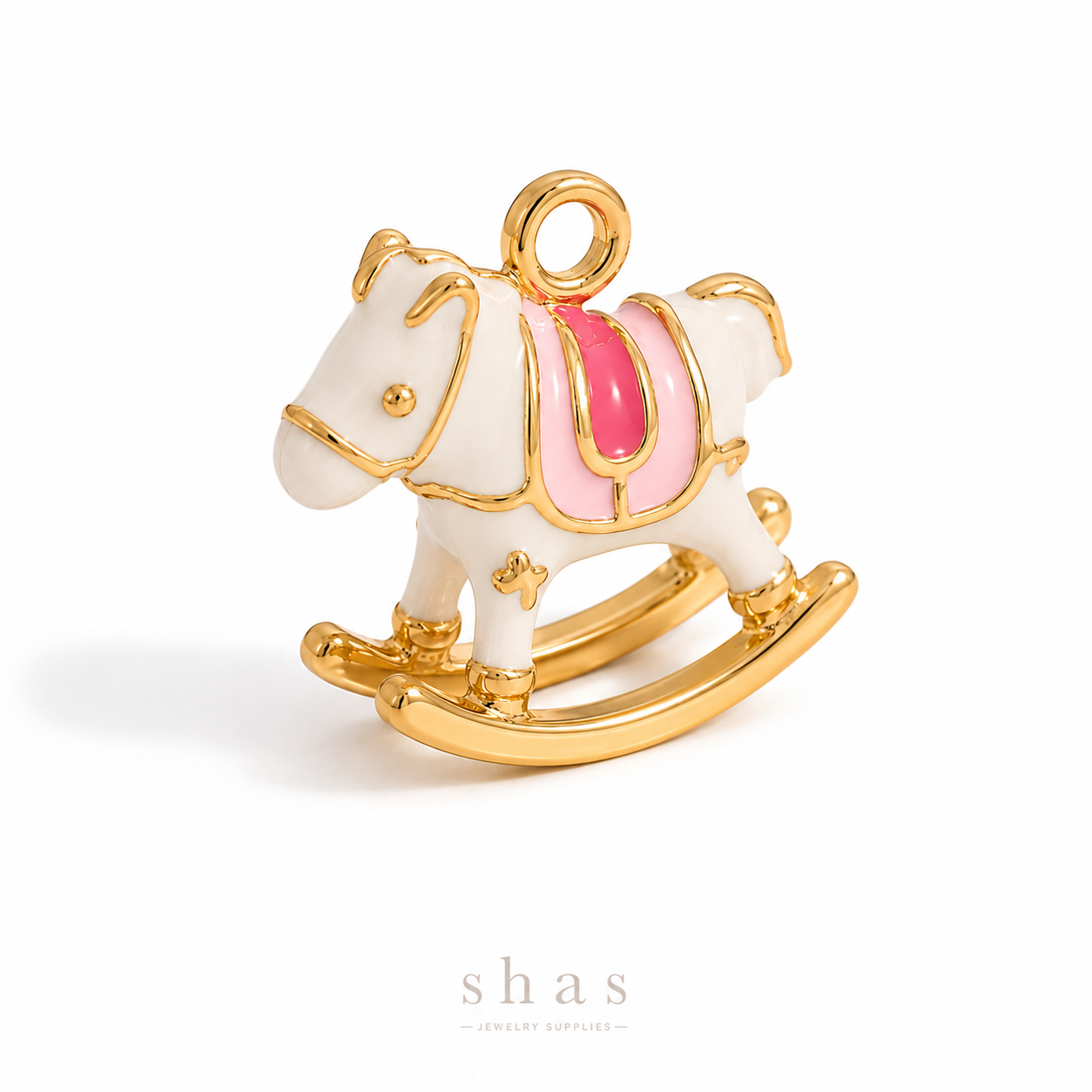 PC02M Cradle Horse 3D Statement Charm - PVD plated ( 1 pc ) Premium Collectible | Anti tarnish