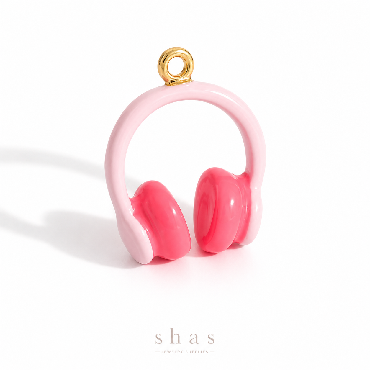 PC02K Headphone 3D Statement Charm - PVD plated ( 1 pc ) Premium Collectible | Anti tarnish