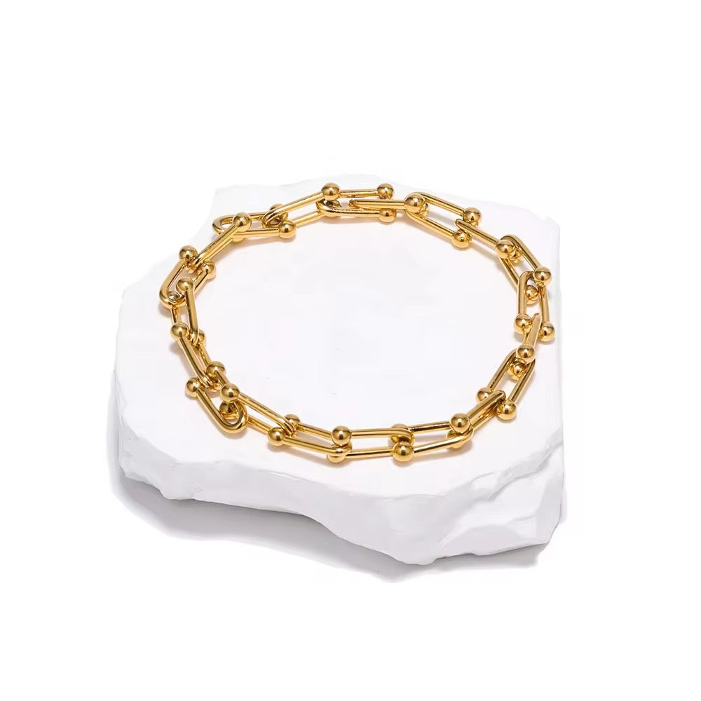 CN 15 Chunky Gold Stainless steel chain - per feet - Anti tarnish